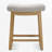 Cindina 24" Upholstered Saddle Counter Height Bar Stool with Wood Frame for Kitchen Island-119617598