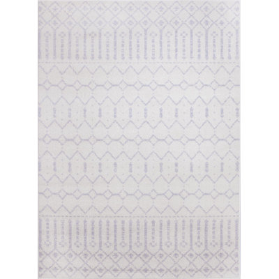 Tapis décoratif à motifs géométriques crème Mirabella
