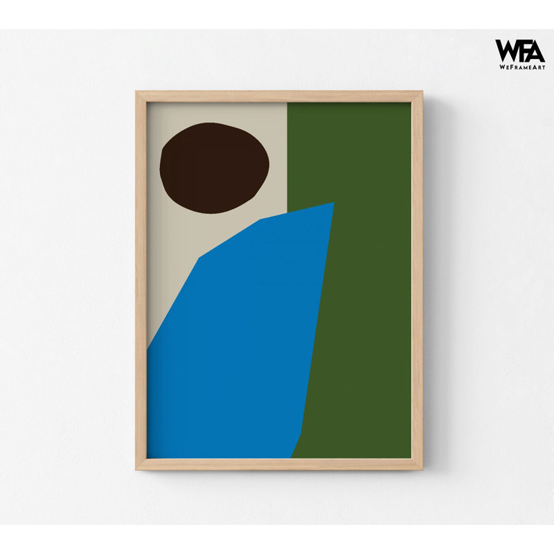 Reproduction géométrique minimaliste, art mural encadré, art moderne, H 18 po x l 24 po, Blanc