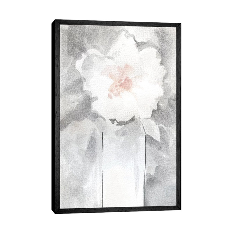 Silver Blush II by Carol Robinson - Painting on Canvas, 101.6 cm H x 66.04 cm W, Black Framed