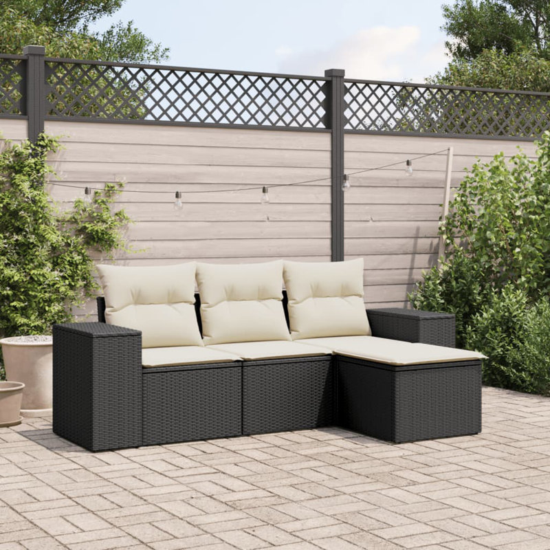 Vidaxl Garden Sofa Set , Black