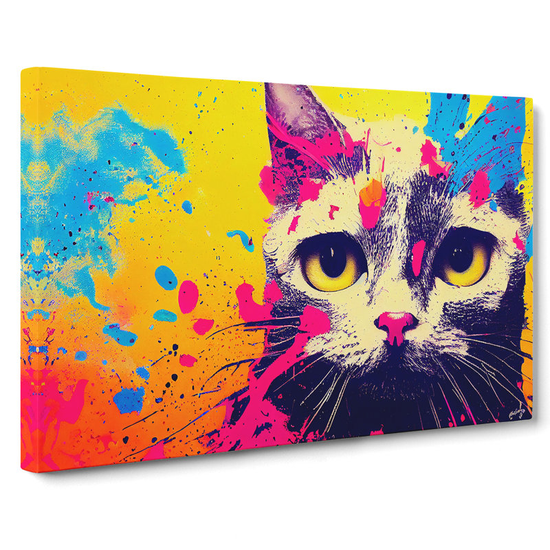 Cat Splashed Vol.4 Abstract - Wrapped Canvas, 40cm H x 60cm W x 3cm D