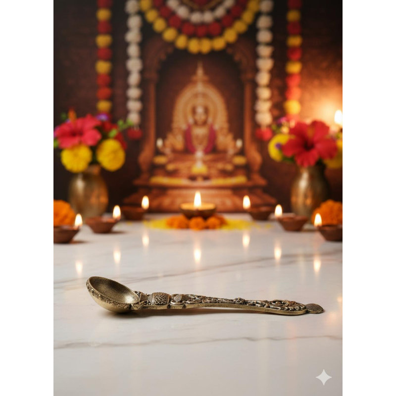 5 Inch Superfine Ritual Spoon in Brass