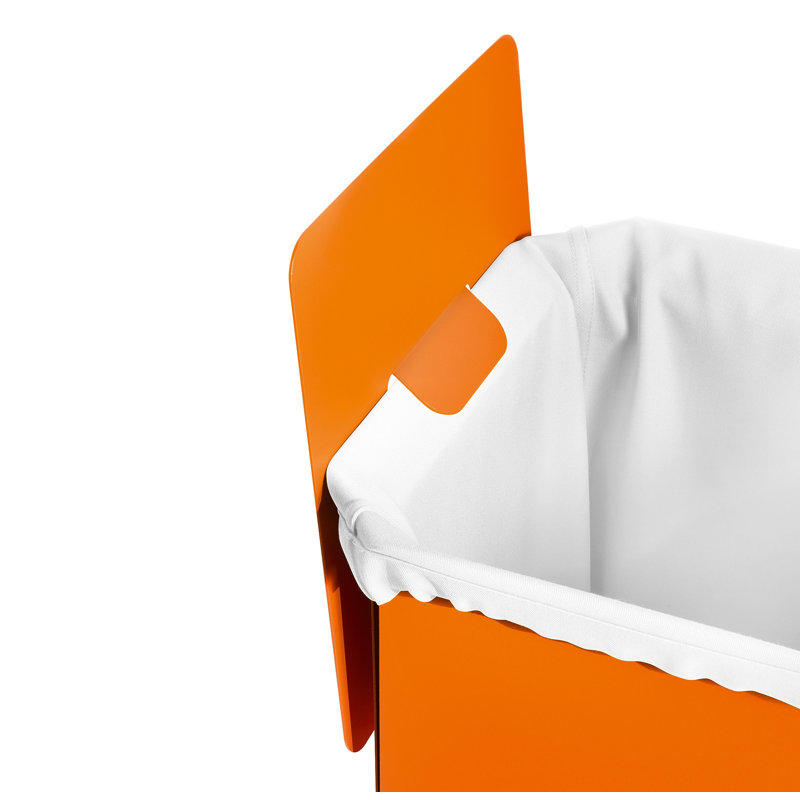 Complements Metal Laundry Hamper, Orange