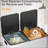 Large Dual Trash Can 2 x 8 Gallons with Plastic Inner Buckets - 60 Litres Stainless Steel Kitchen Double Trash Can,2 Compartment Trash Can Combo Garbage Bin with Separated Lid and Foot Pedal for Kitchen