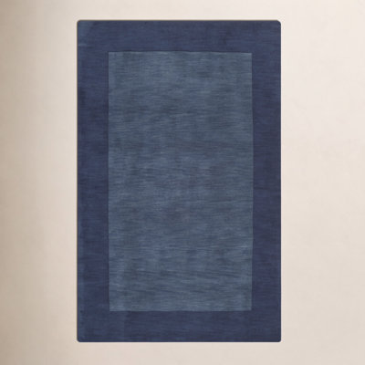 Dolma Navy Hand-Loomed Wool Rug