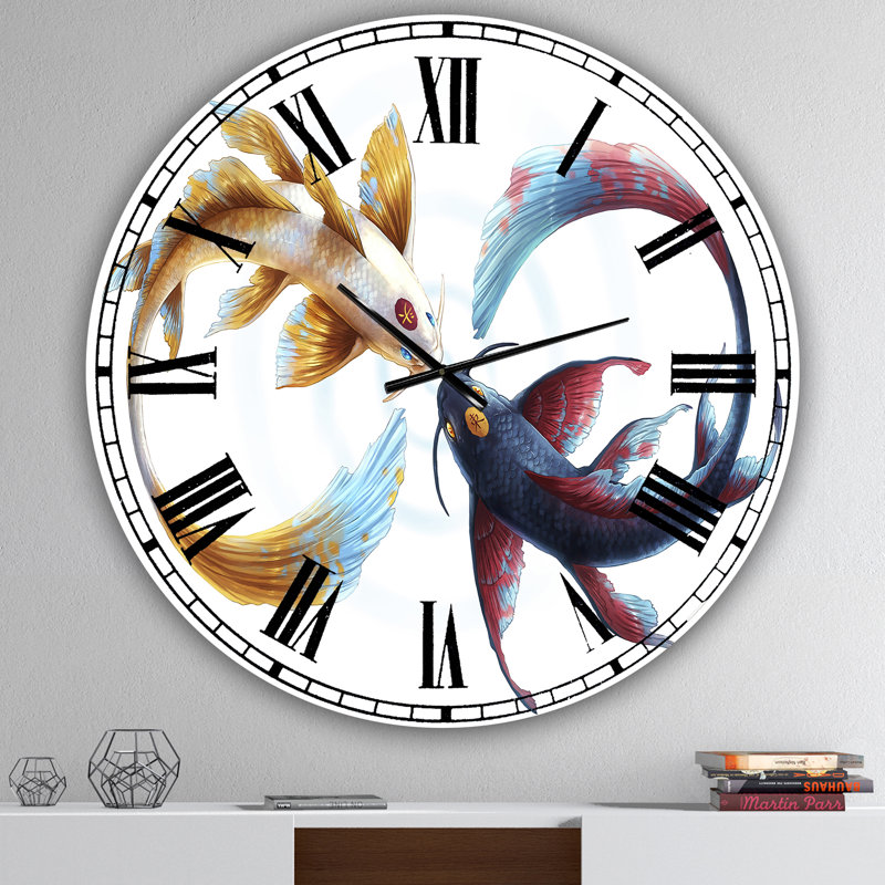 Horloge murale surdimensionnée nautique et côtière, Moyen