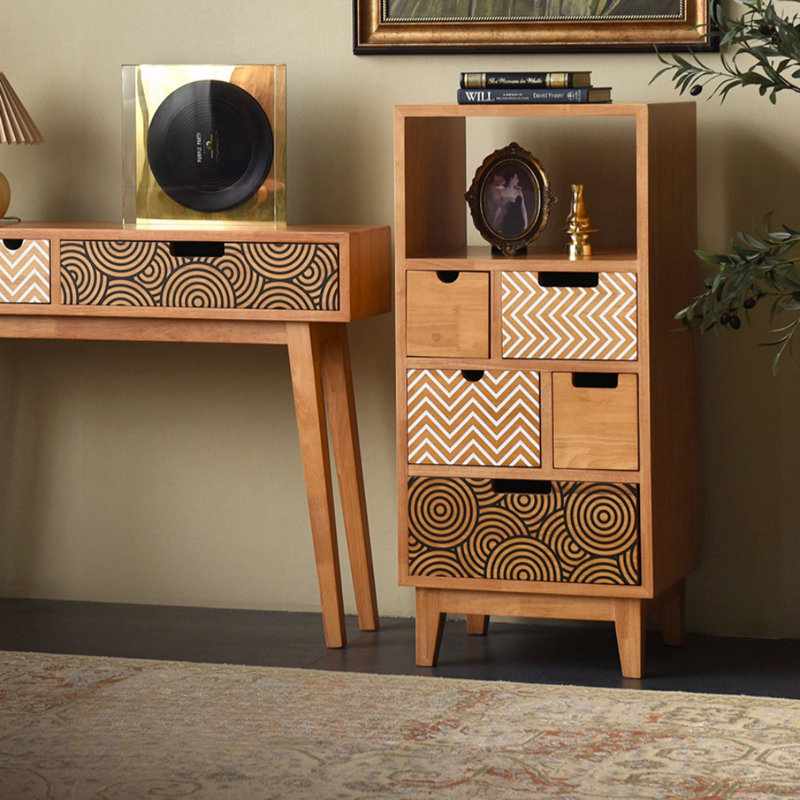 Commode d'appoint en bois massif Bertrando