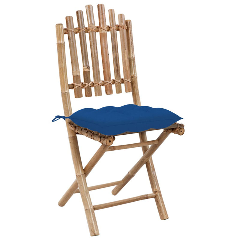 Ensemble de salle à manger 31,5 "de long avec coussins Aimey, Bleu marine