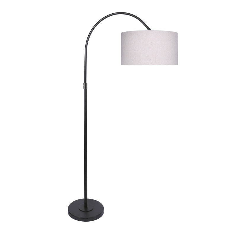 Snaresbrook 63.5'' Arched Floor Lamp, Oil Rubbed Bronze, Oatmeal