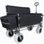Chariot pliant 3-en-1 avec siège de banc - Protection brevetée, capacité de 500 lb, pneus de plage de 9 po x 4 po pour le camping et la plage-122456891