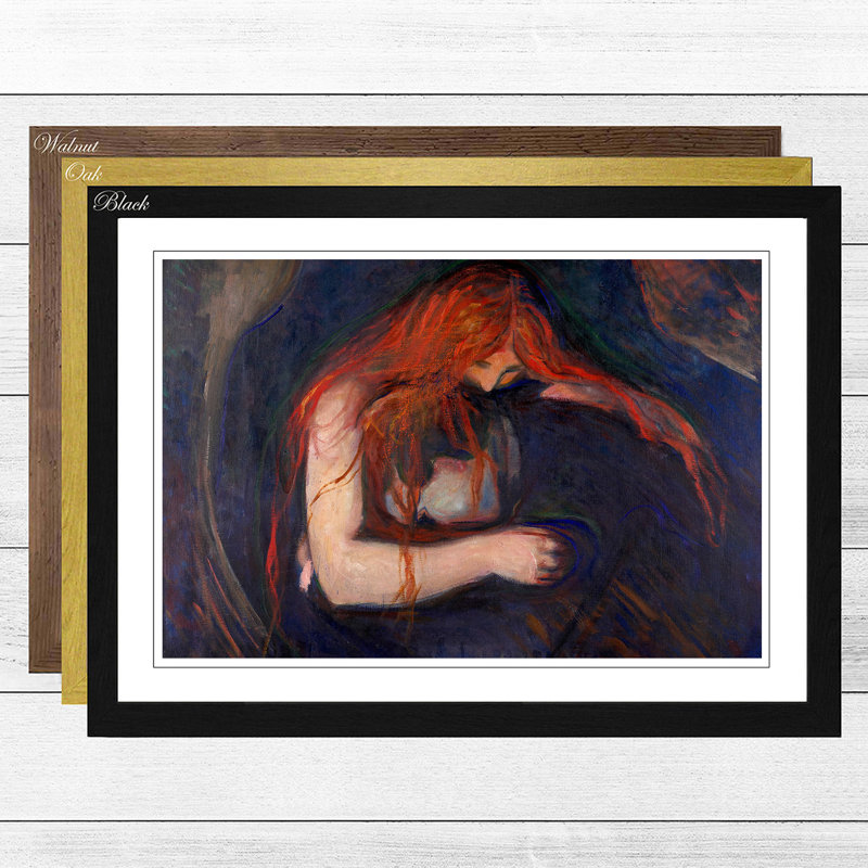 Edvard Munch - Single Picture Frame Painting, Black