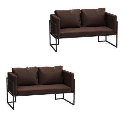 Banc rembourré en similicuir Lorilyn