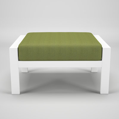 Townsend Metal Outdoor Ottoman With Sunbrella Cushion by Birch Lane