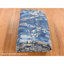 Tapis bleu nouvel âge en laine 8 pi 1 po x 10 pi Kafeel