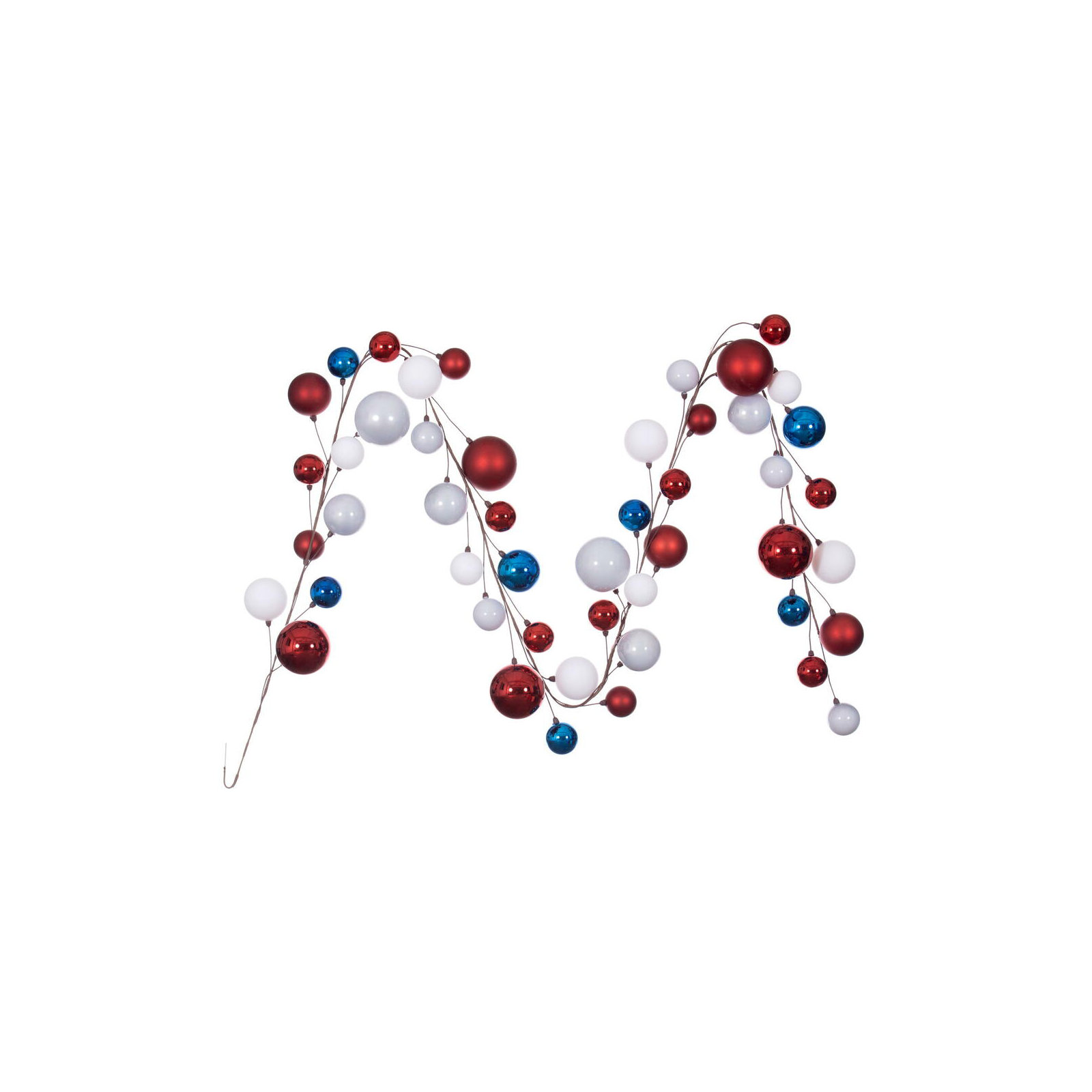 120'' in. Garland, Red/White