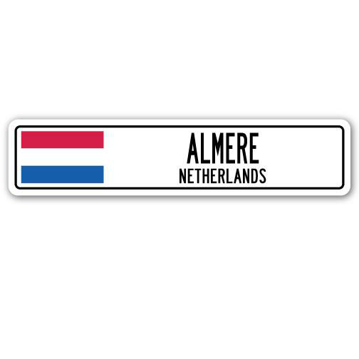 Plaque de rue en aluminium Bchester Almere, H 6 po x l 24 po x P 1 po