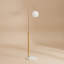 Lampe sur pied avec abat-jour blanc Aldona