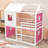 Frame House Bed With Tent And Ladder-477862981-477862976