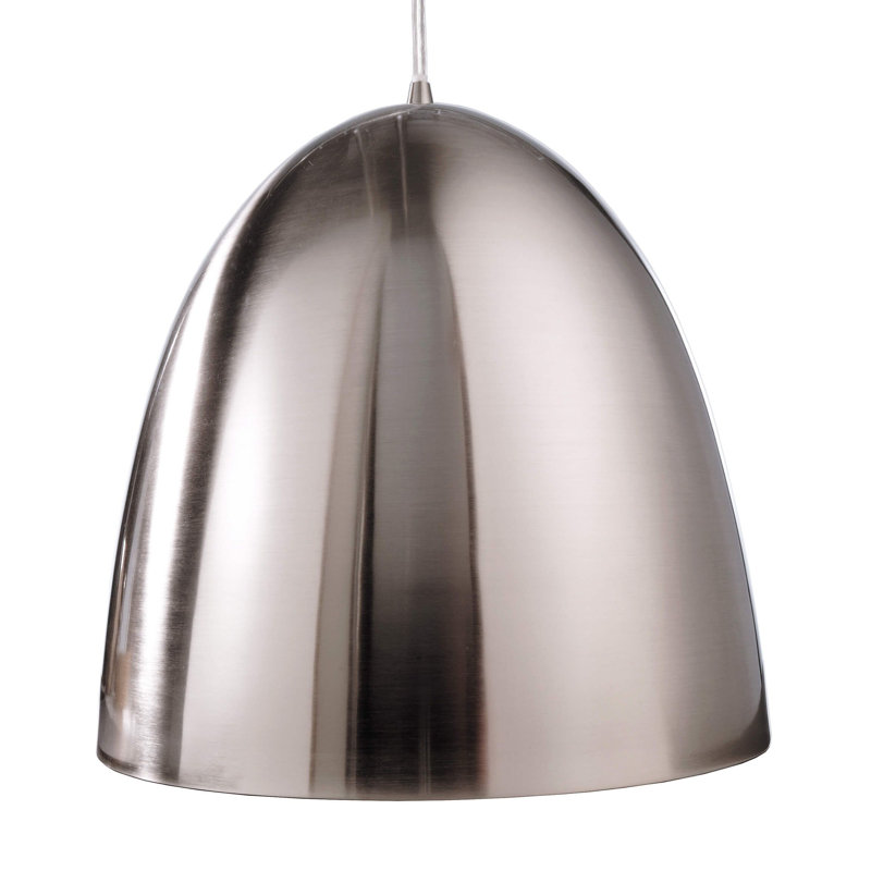 Bell 1-Light Bell Pendant, Silver, Silver