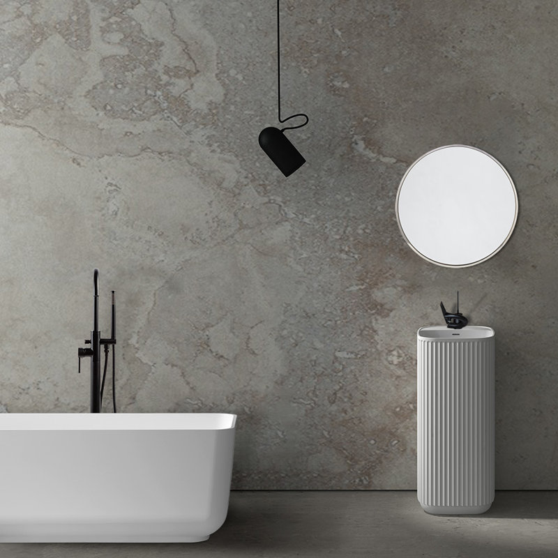 Flutti 1575'' L Bathroom Sink, Matte White, No Hole