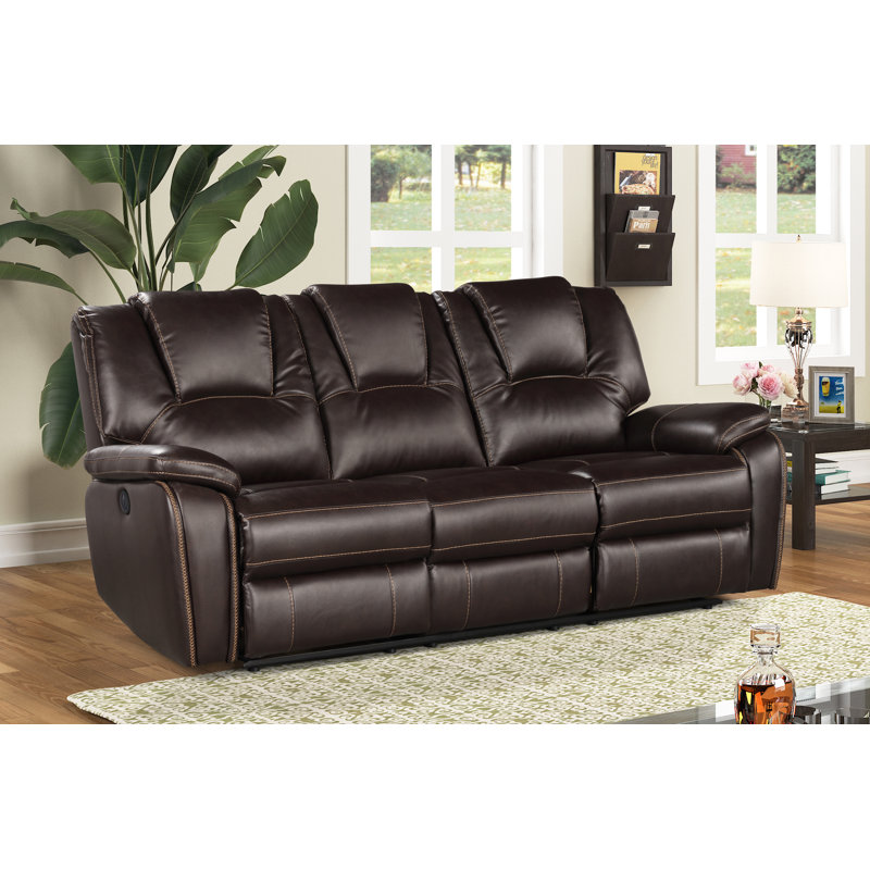 Cuir respirant avec canapé inclinable USB, Noir, Fauteuil inclinable électrique