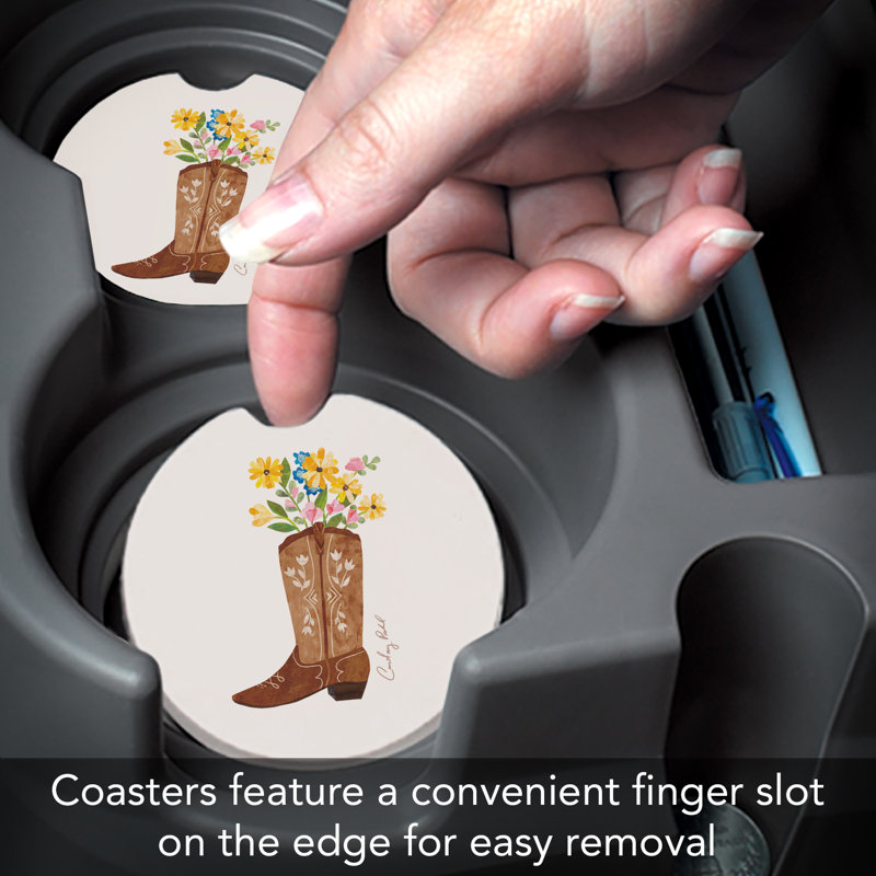 Ensemble de 2 sous-verres Western Cowgirl