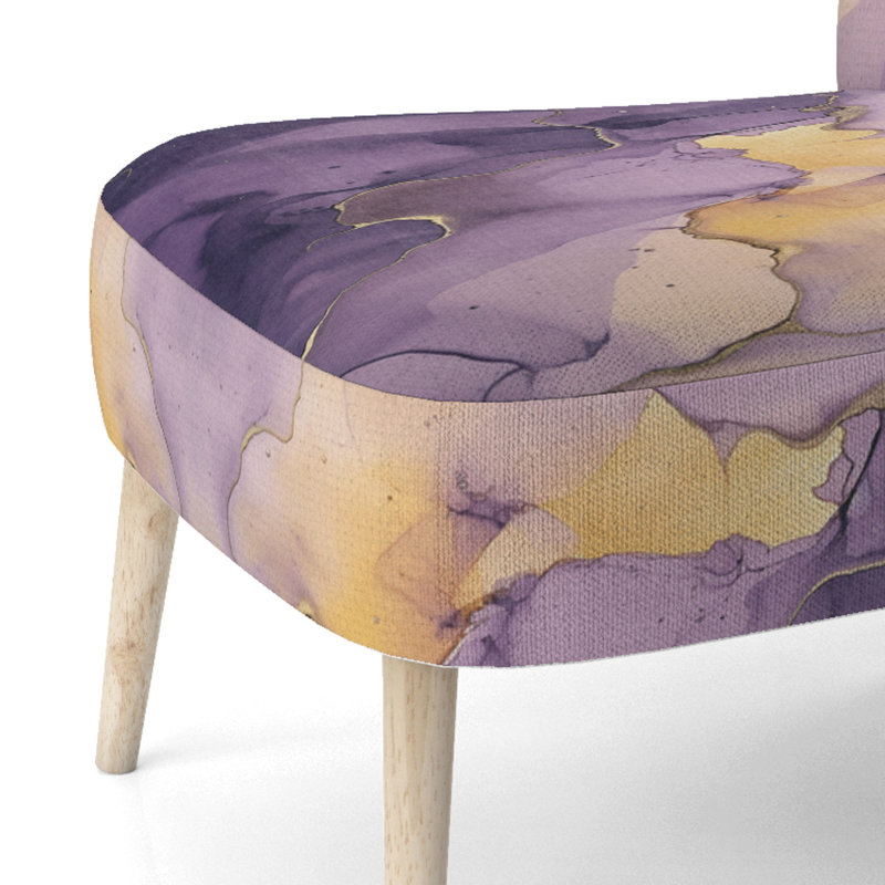 Berendien 22,5 de large, Mélange de polyester mauve / or