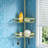 Adjustable Tension Pole Shower Caddy, 4-Tier Corner Bathroom Organizer With No Drilling Installation, Floor To Ceiling Adjustable Shampoo And Bath Product Holder For Space Saving Storage