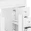 Meuble-lavabo pour salle de bain sans lavabo simple 6 tiroirs et 2 portes armoire autoportante 2 tablettes
