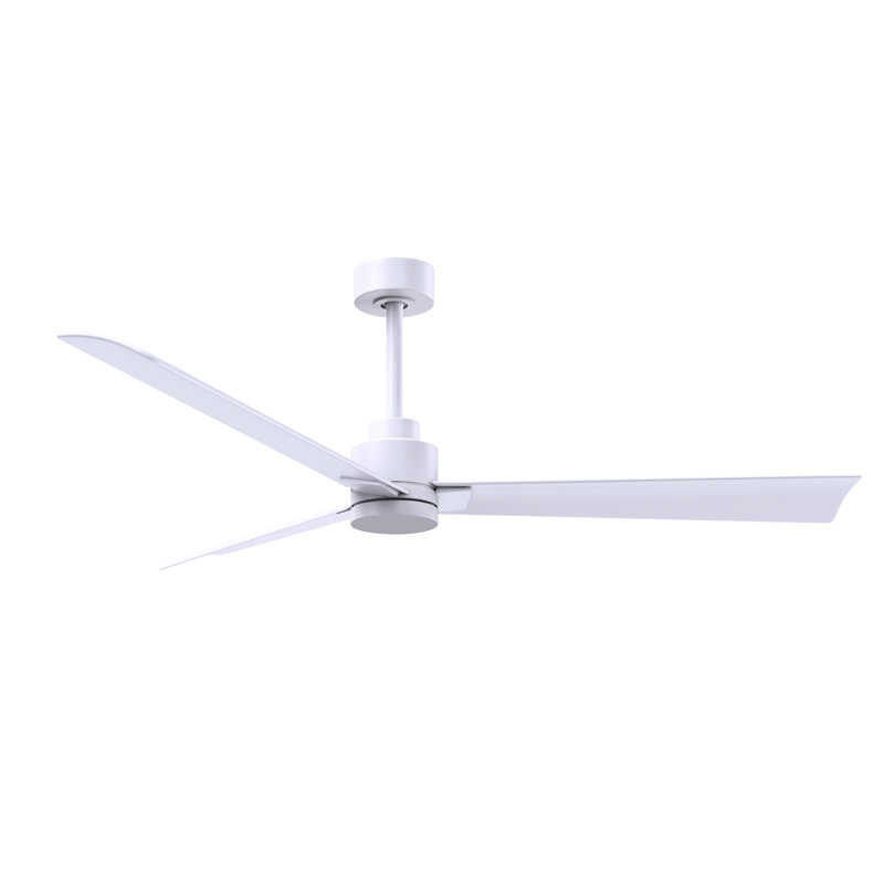 Ventilateur de plafond Alessandra, Blanc mat, Blanc mat