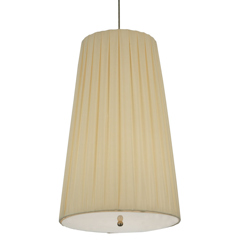 15" Wide Channell Tapered & Pleated Pendant