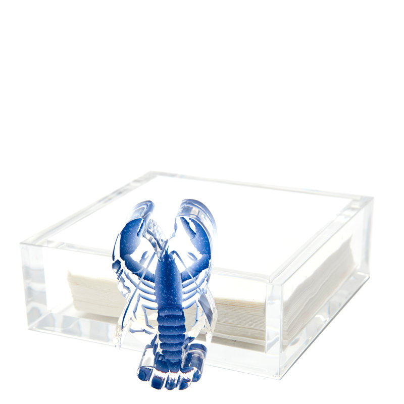Porte-serviette cocktail bleu homard, Bleu