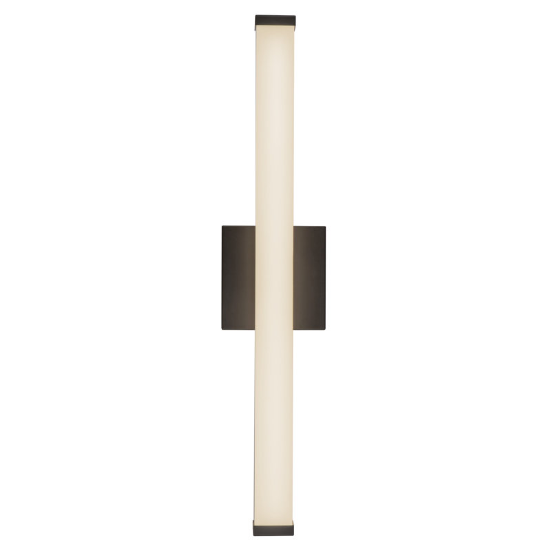 Geri 24-in Black dimmable LED Wall Sconce, Matte Black