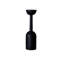 Décoration d'Halloween : bougeoirs vintage en fer noir, bougeoirs gothiques coniques avec fini mat, support en métal robuste pour centre de table d'Halloween-359072627