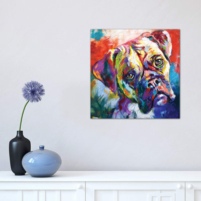 Boxer 1 Piece Wrapped Canvas Painting
