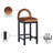 Conrad Letcher Velvet Counter Stool-379838298