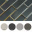 Carreau de mosaïque murale en brique de verre noir mat 2 po x 6 po Athena-63332421