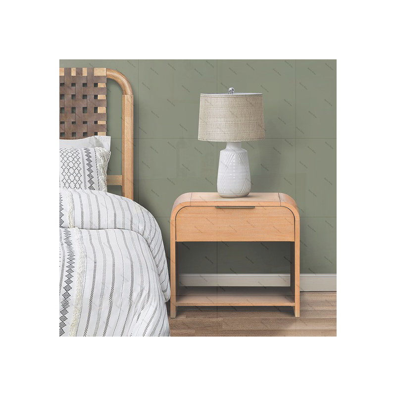 Modern One Drawer Waterfall Nightstand