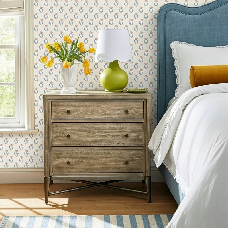 Regan 3-Drawer Nightstand, Natural