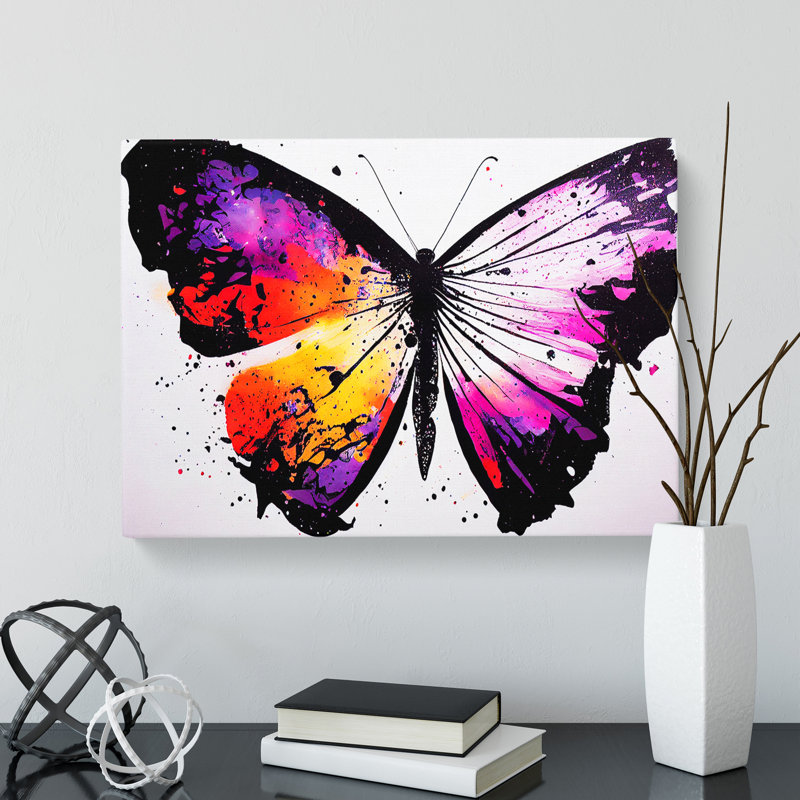 Butterfly Splash Vol.1 - Wrapped Canvas, 40cm H x 60cm W x 3cm D