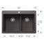 Liven SILGRANIT 33" L x 22" W Double Basin Drop-In/Undermount Kitchen Sink-98682017