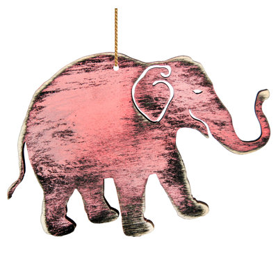5'' Handmade Wood Animals Holiday Shaped Ornament
