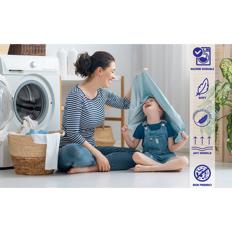 Royale Linens | Draps plats en microfibre brossée ultra doux seulement | Infroissable et résistant aux taches | Drap de qualité supérieure pour lit Hotel