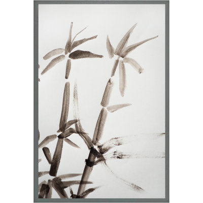 Gabbs Japanese Painting of Bamboo 1 Piece Single Picture Frame Wall Art