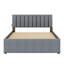 Lit plateforme tapissier avec lit gigogne-1959188370