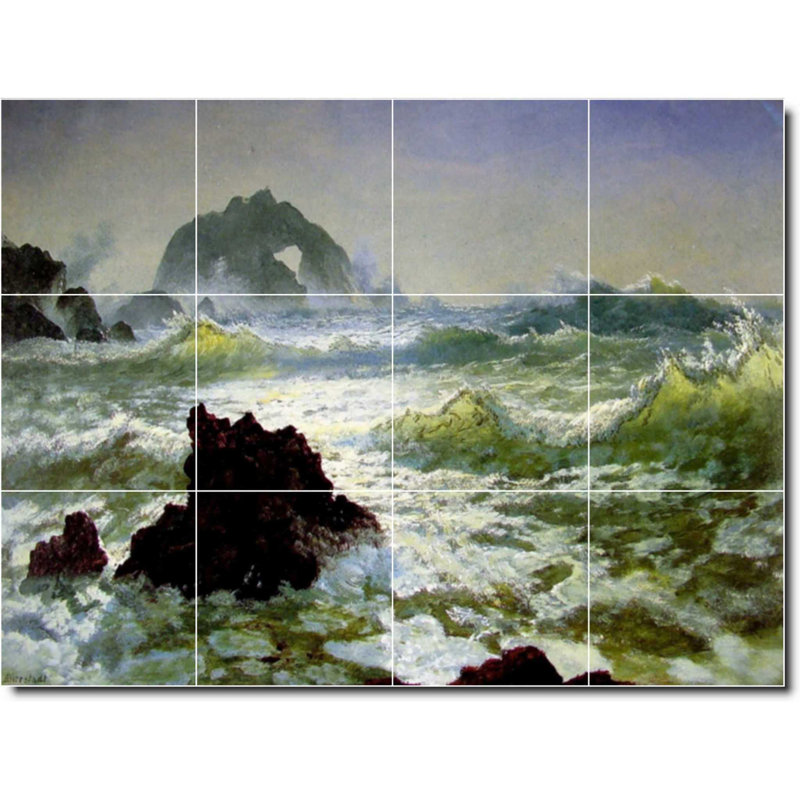 Carreau de peinture murale 24 po x 18 po 6 po x 6 po, Bord de l'eau 506
