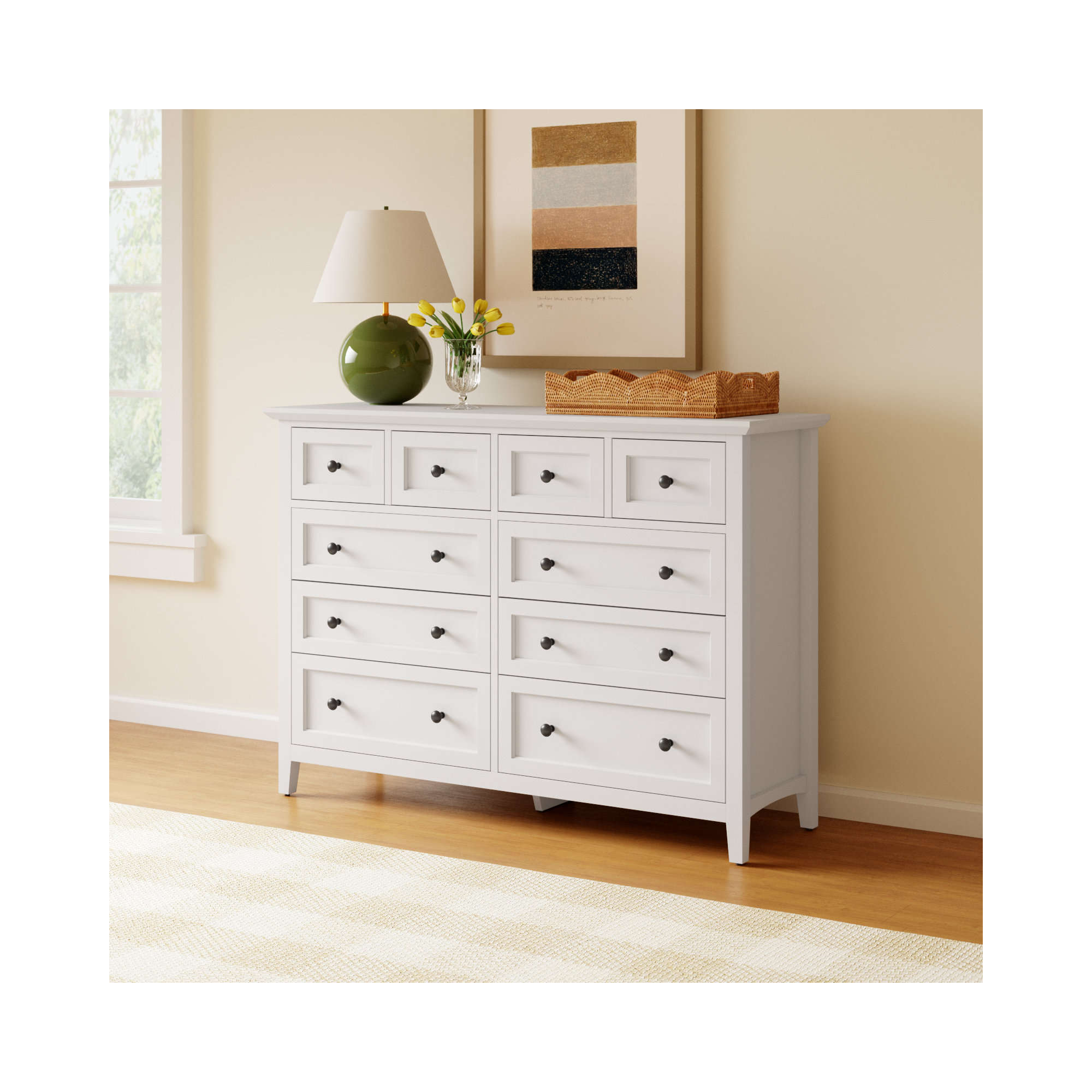 Renee 8 - Drawer Dresser, White