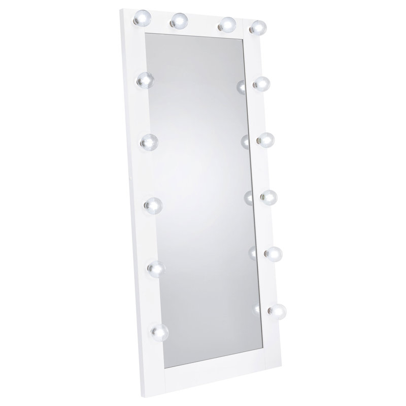Miroir de plancher ultrabrillant, Blanc lustré