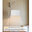 Luminaire suspendu à brancher sur le mur, avec 2 lumières blanches avec diffuseur, abat-jour en lin blanc 18 po x 18 po MAST-1508819796-1508819351